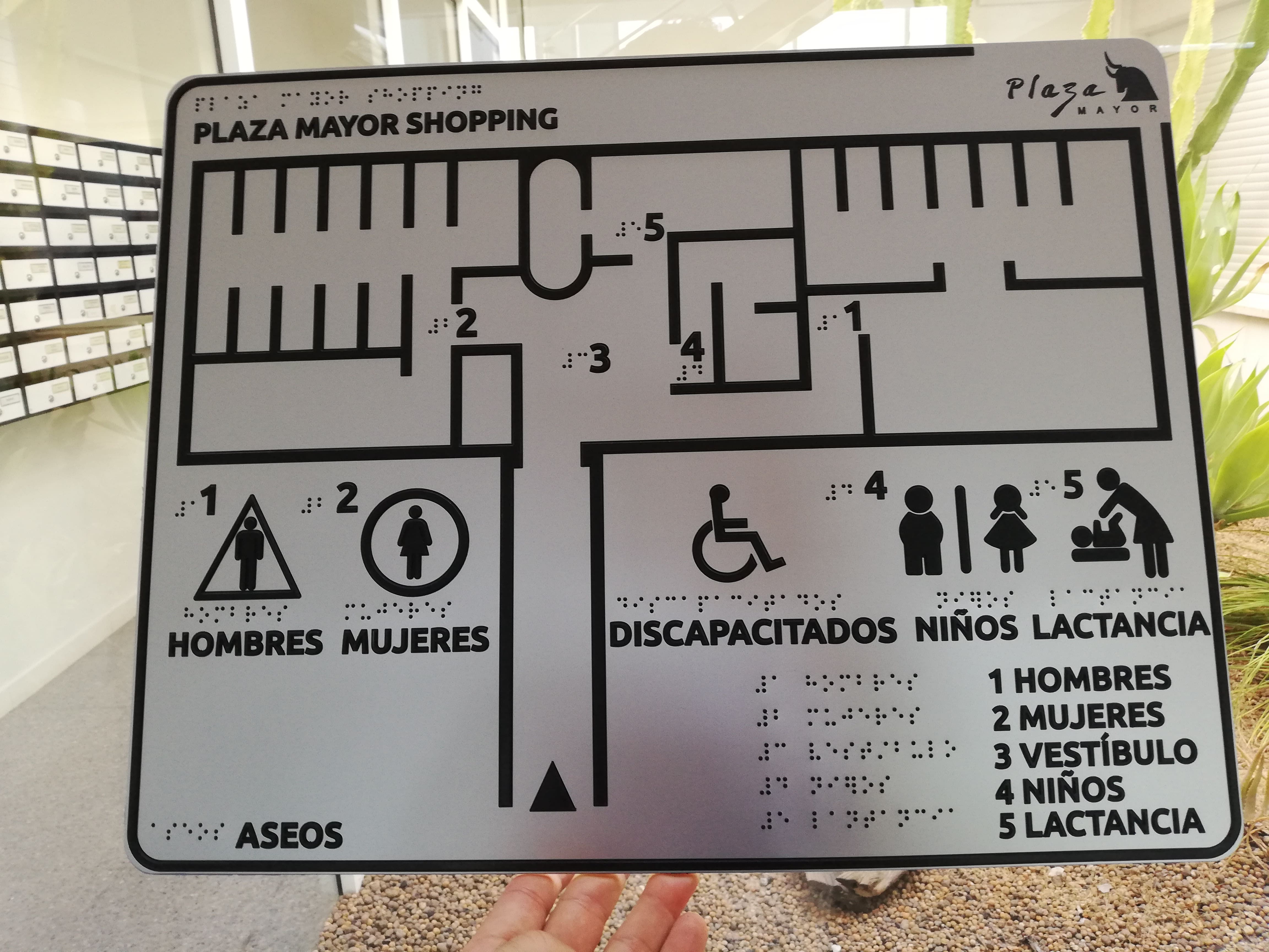 Señalética Braille 4U torero con braille